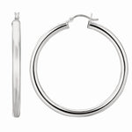 Load image into Gallery viewer, AGLT440 - Silver 4x40mm Hoop Earring
