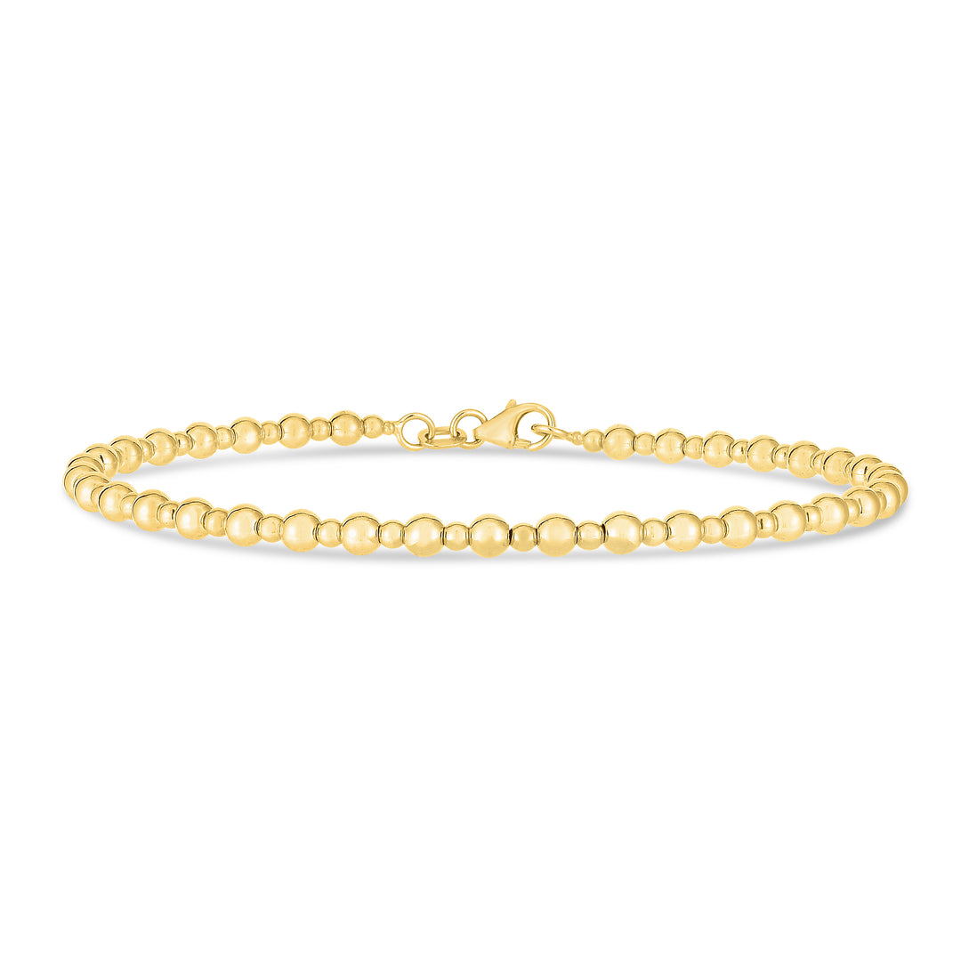 BG3591 - 14K Gold Pallina Bead Bracelet
