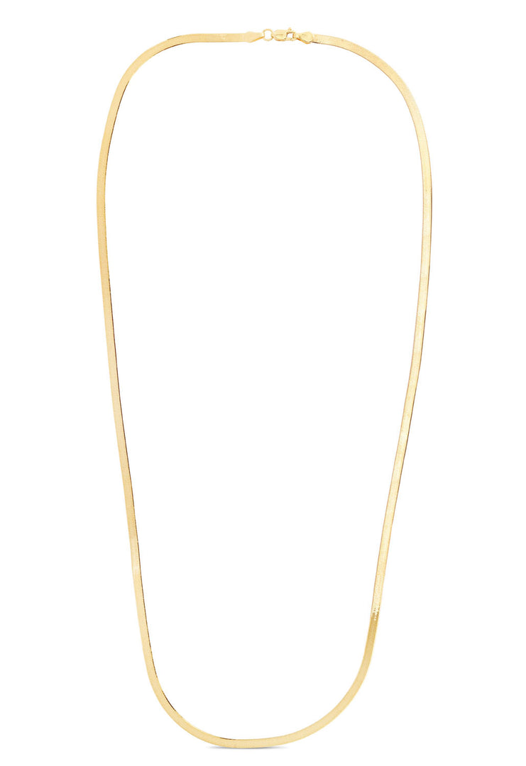 14K 1.5mm Beveled Herringbone Chain