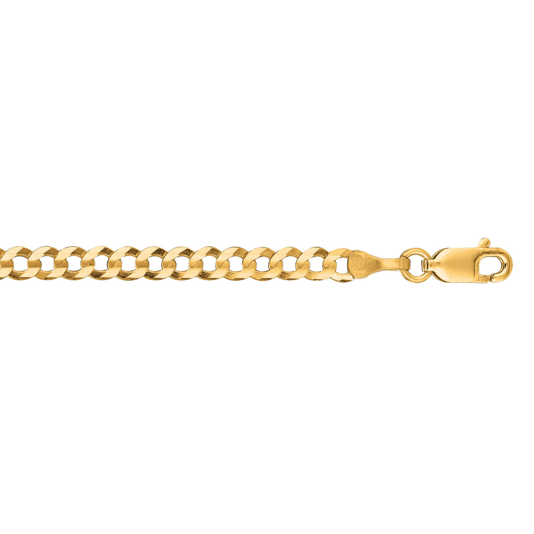 CC100 - 14K Gold 3.6mm Comfort Curb Chain