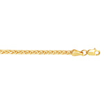 Load image into Gallery viewer, DFR068 - 14K Gold 2.7mm Diamond Cut Lite Round Wheat Chain
