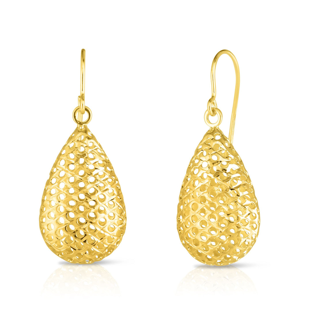 ER1085 - 14K Gold Large Open Tear Drop Earring