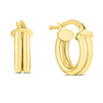 Load image into Gallery viewer, ER13898 - 14K Gold 8mm Double Row Round Hoops

