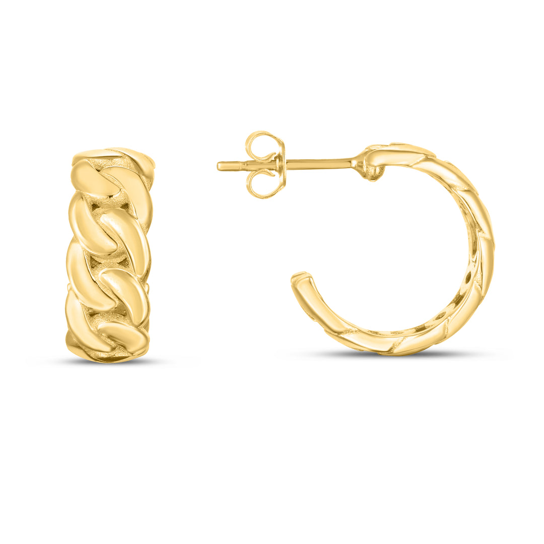 ER14068 - 14K Chunky Curb C Hoops