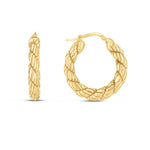 Load image into Gallery viewer, ER14662 - 14K Rope Hoop Earrings
