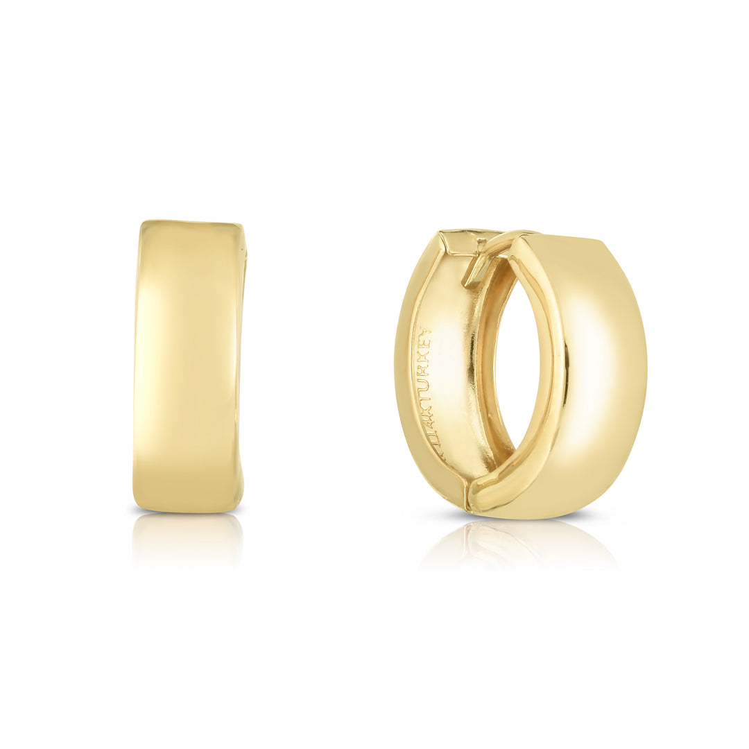 ER2040 - 14K Gold Polished Huggie Earrings