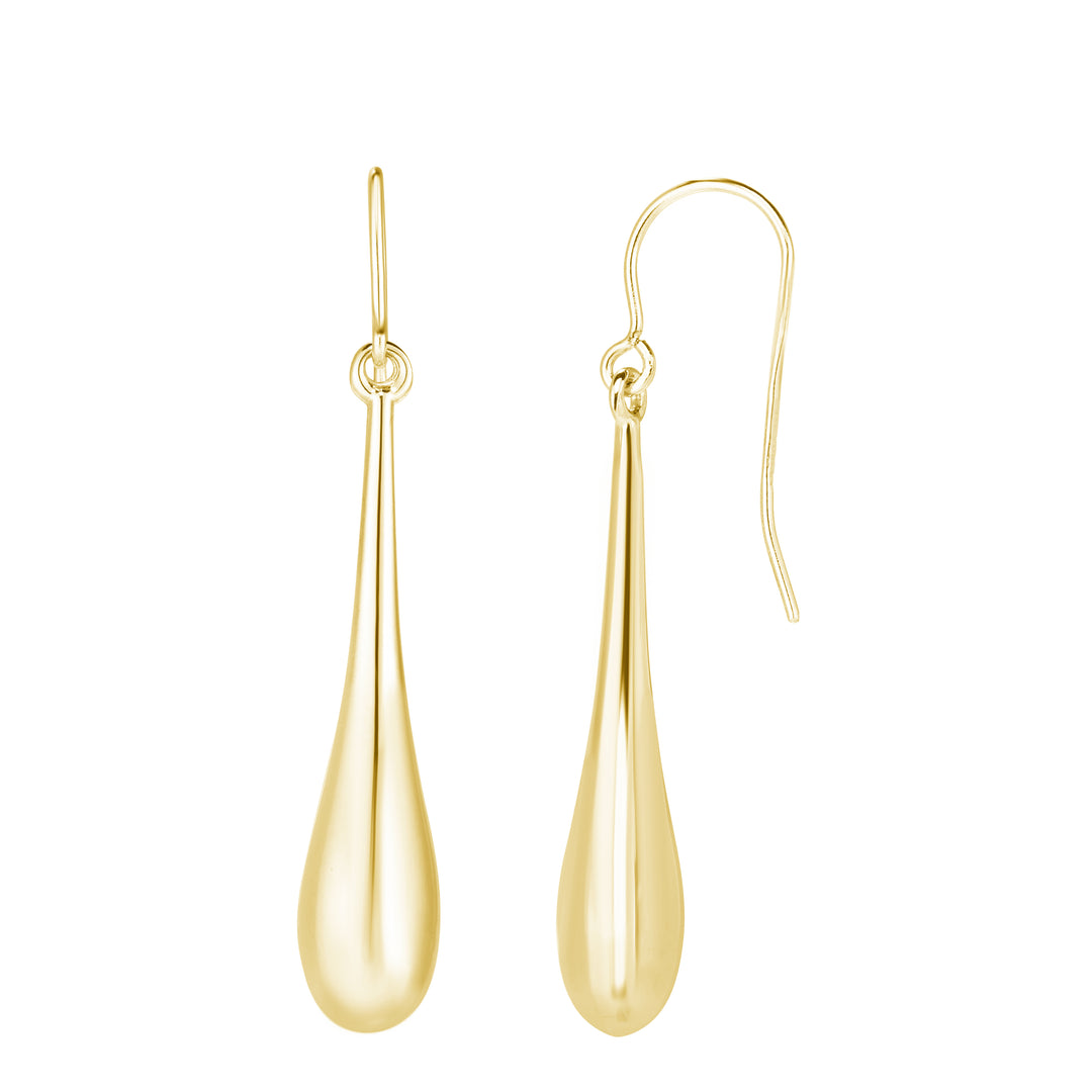 ER2911 - 14K Gold Polished Graduated Tear Drop Earring