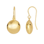 Load image into Gallery viewer, ER3704 - 14K Gold Polished Round Drop Earring
