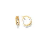 Load image into Gallery viewer, ER861 - 14K Gold Mini Polished Double Hoop Earring
