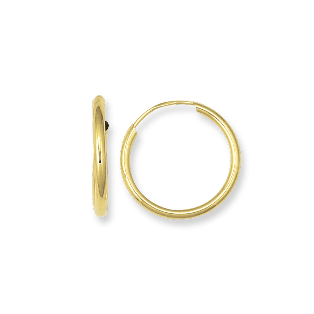 ER910 - 14K Gold 1.5x15mm Endless Hoops