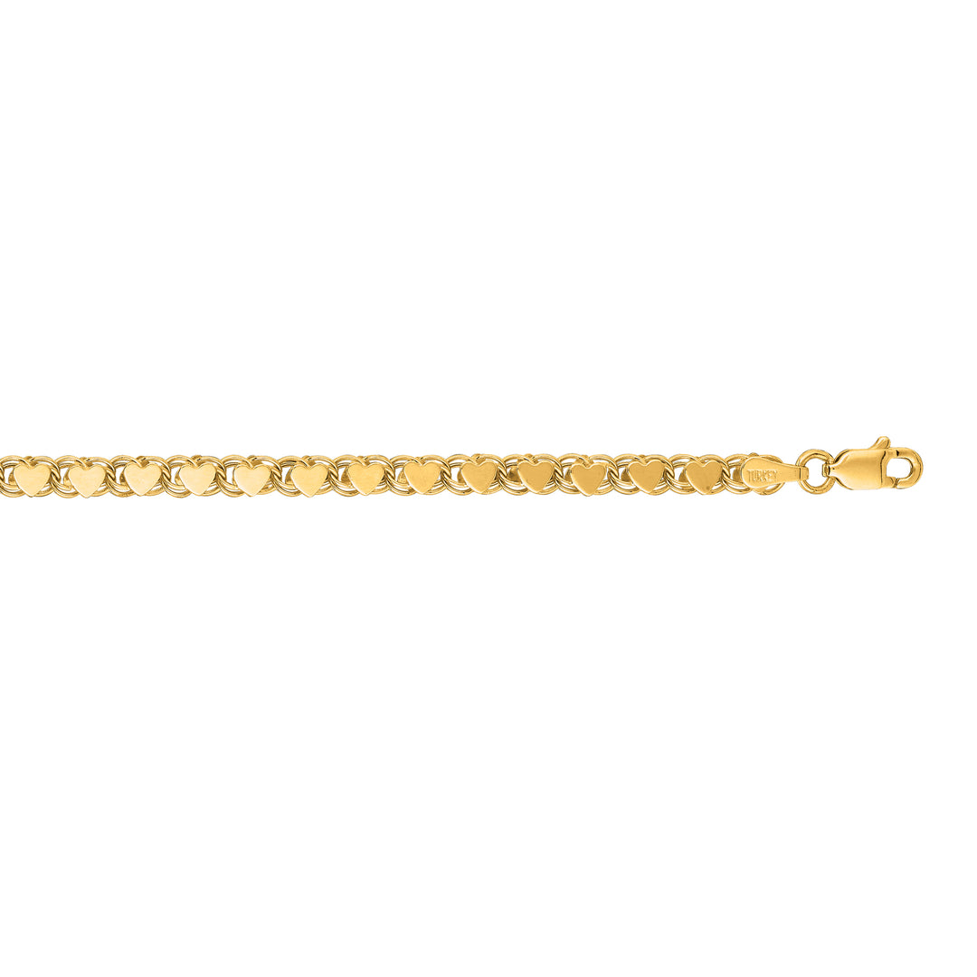 HC2 - 14K Gold 3.2mm Heart Chain