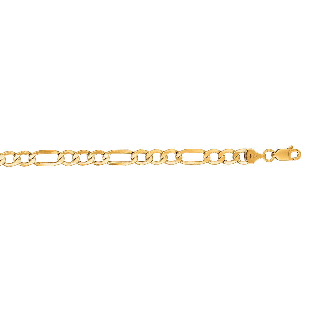 LFIG120 - 14K Gold 5.6mm Lite Figaro Chain