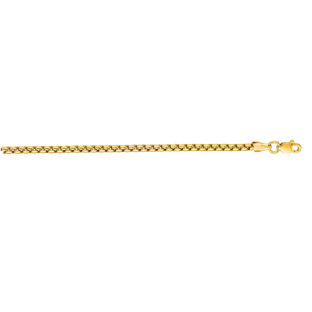 RBX140 - 14K Gold 2.5mm Lite Round Box Chain