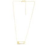 Load image into Gallery viewer, RC11321 - 14K Safety Pin Necklace
