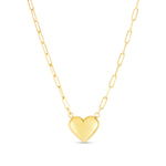 Load image into Gallery viewer, RC13649 - 14K Puffed Heart Paperclip Necklace
