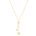 Load image into Gallery viewer, RC13736 - 14K Round Disc Tassel Necklace
