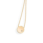 Load image into Gallery viewer, RC1436 - 14K Gold Polished SOHO Disc Diamond Necklace
