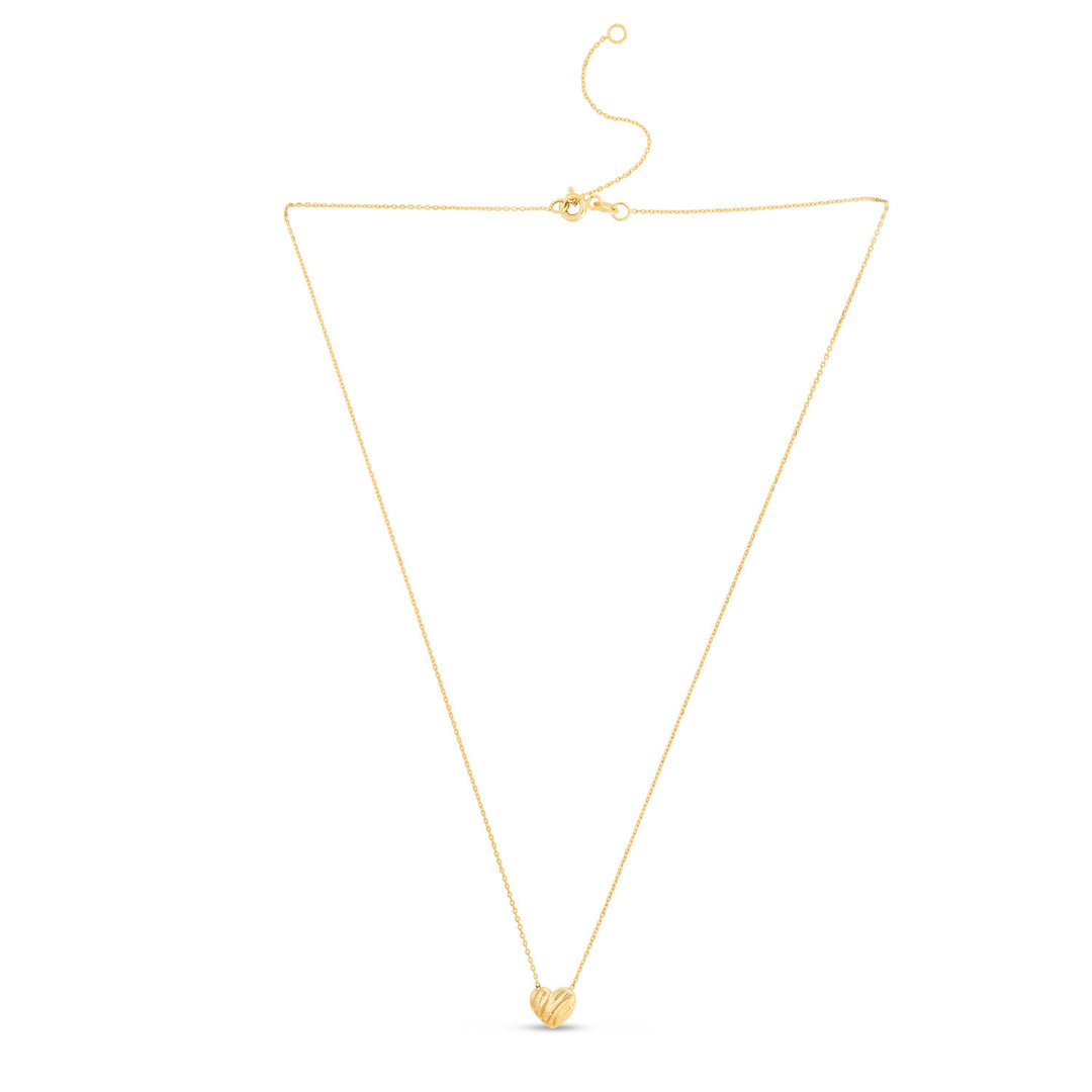 14K Gold Scribbles Heart Necklace