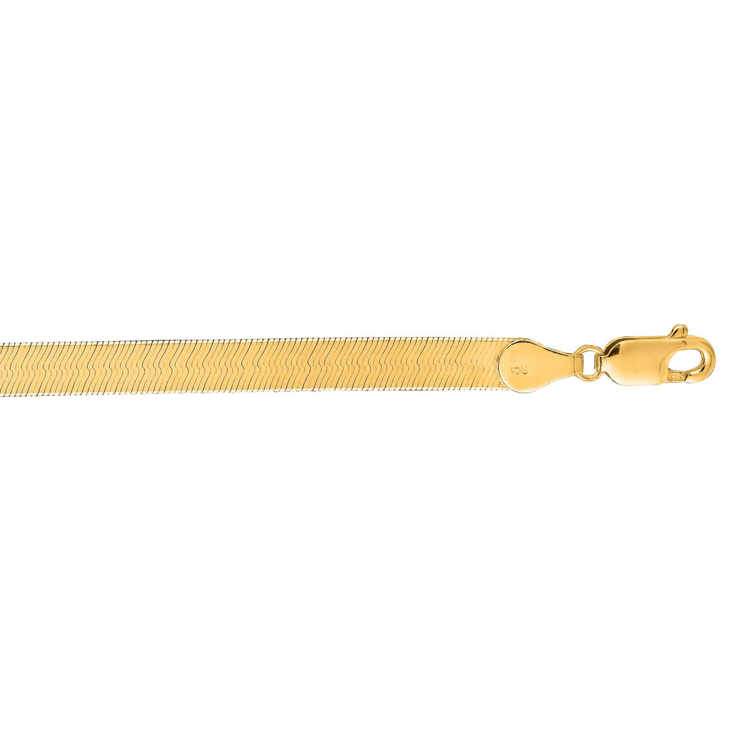 SF060 - 14K Gold 6mm Imperial Herringbone Chain