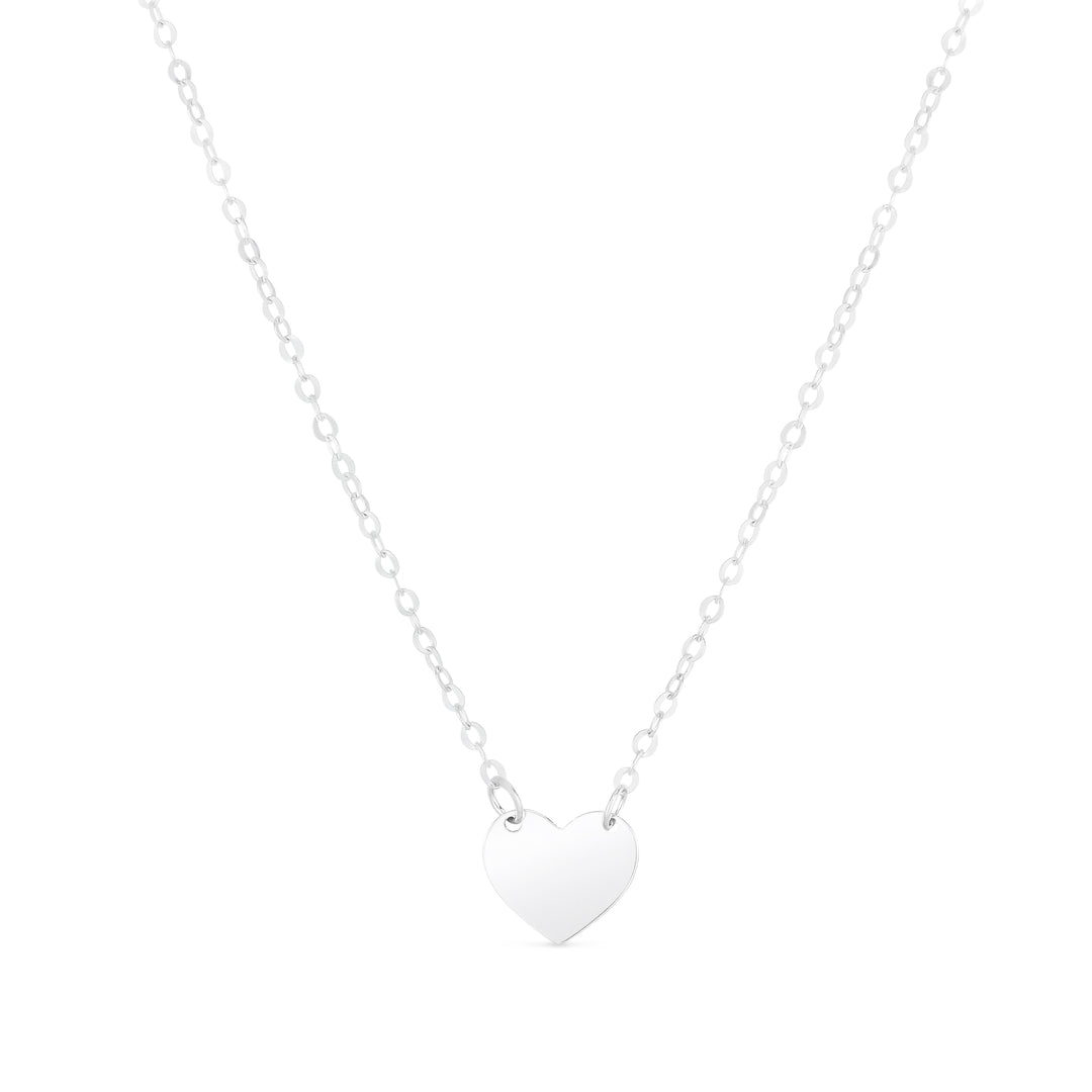 WRC13629 - 14K White Mini Heart Pendant