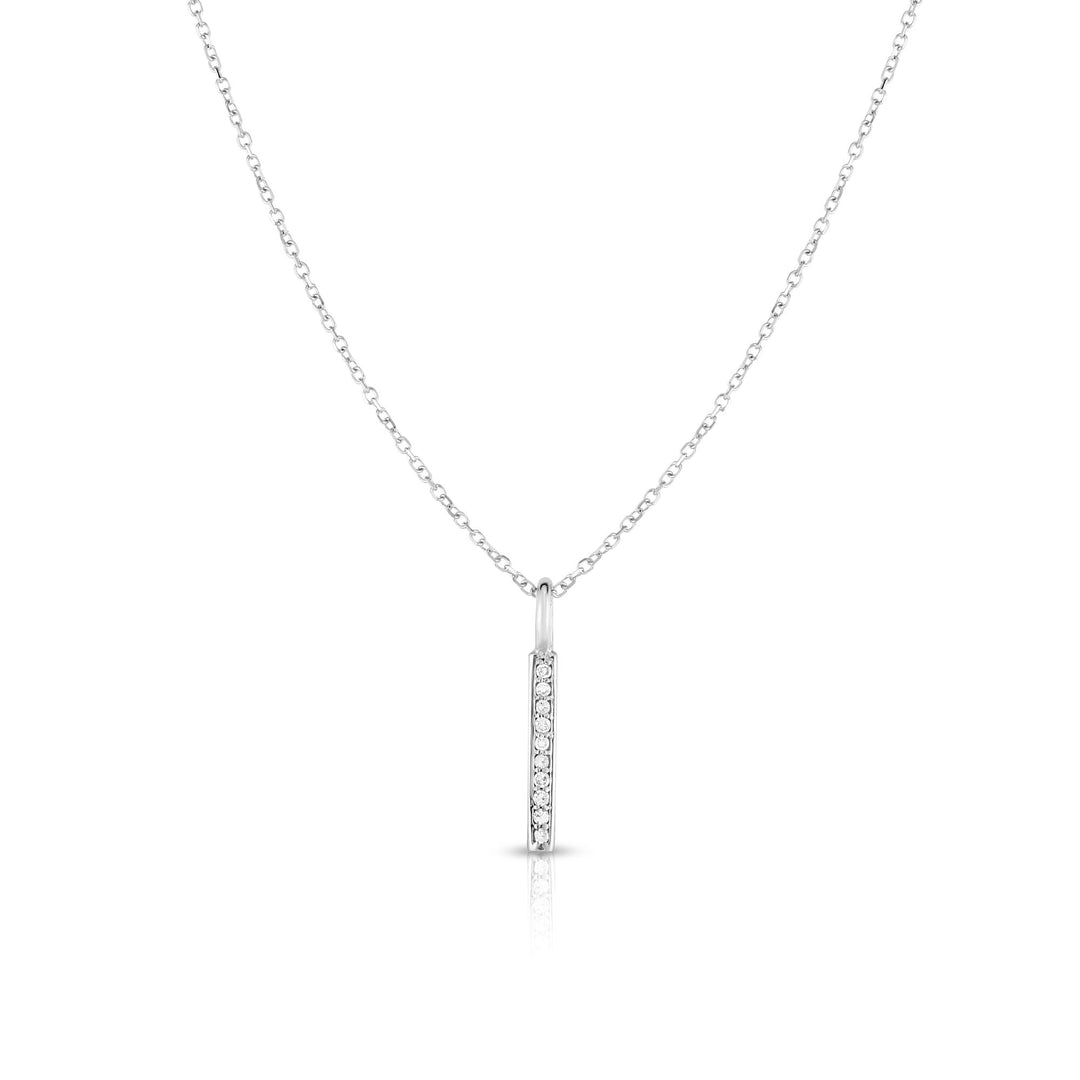 WSET2566 - 14K Gold .06ct Diamond Bar Necklace